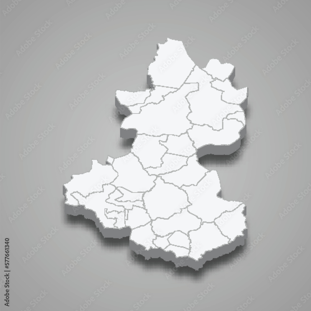 3d isometric map of Lempira is a province of Honduras