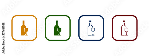 minibar icon vector illustration. Colorful icon - stock vector.