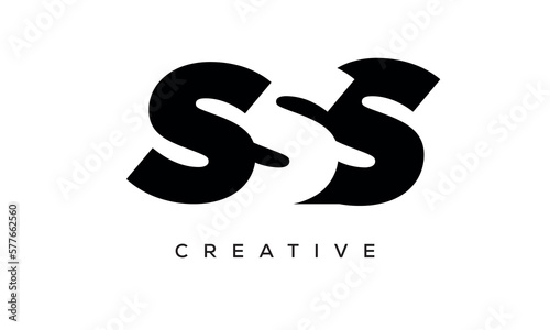 SSS letters negative space logo design. creative typography monogram vector
