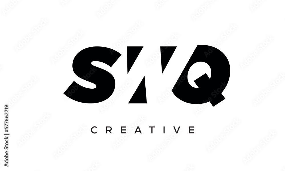SWQ letters negative space logo design. creative typography monogram vector SWQ letters negative space logo design. creative typography monogram vector