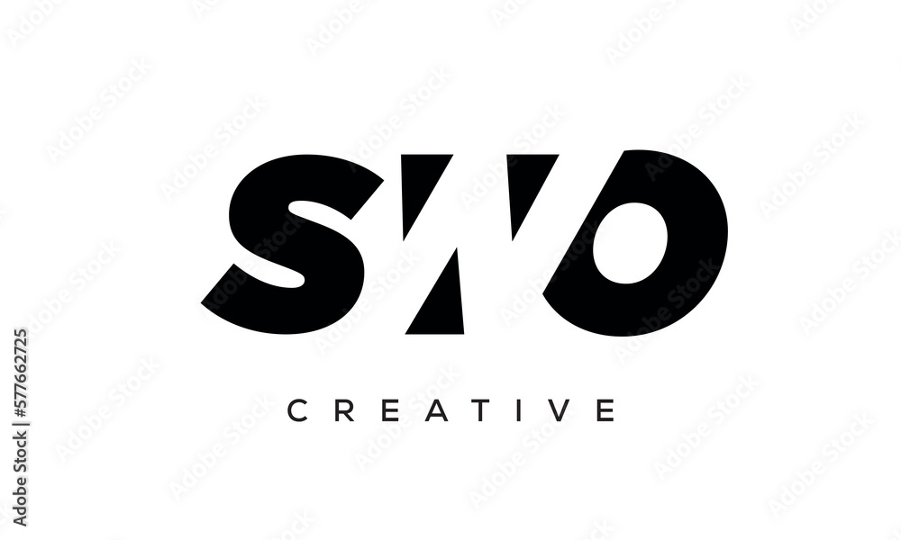 SWO letters negative space logo design. creative typography monogram vector SWO letters negative space logo design. creative typography monogram vector