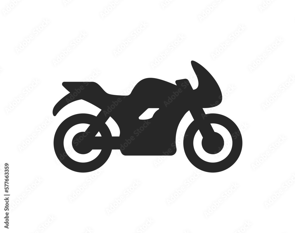 Fototapeta premium simple motorcycle silhouette icon