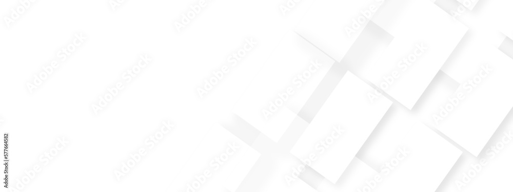 Obraz premium Abstract background with white and gray color technology modern background design . Geometric background with squares in bright light with soft shadows as pattern. Template for branding business .