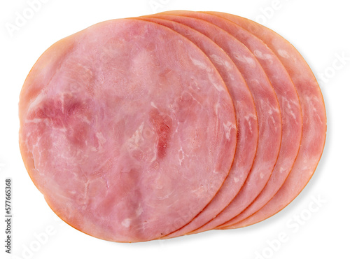 Fototapeta Naklejka Na Ścianę i Meble -  round ham slices
