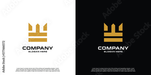 Modern Minimalist Crown Logo Design