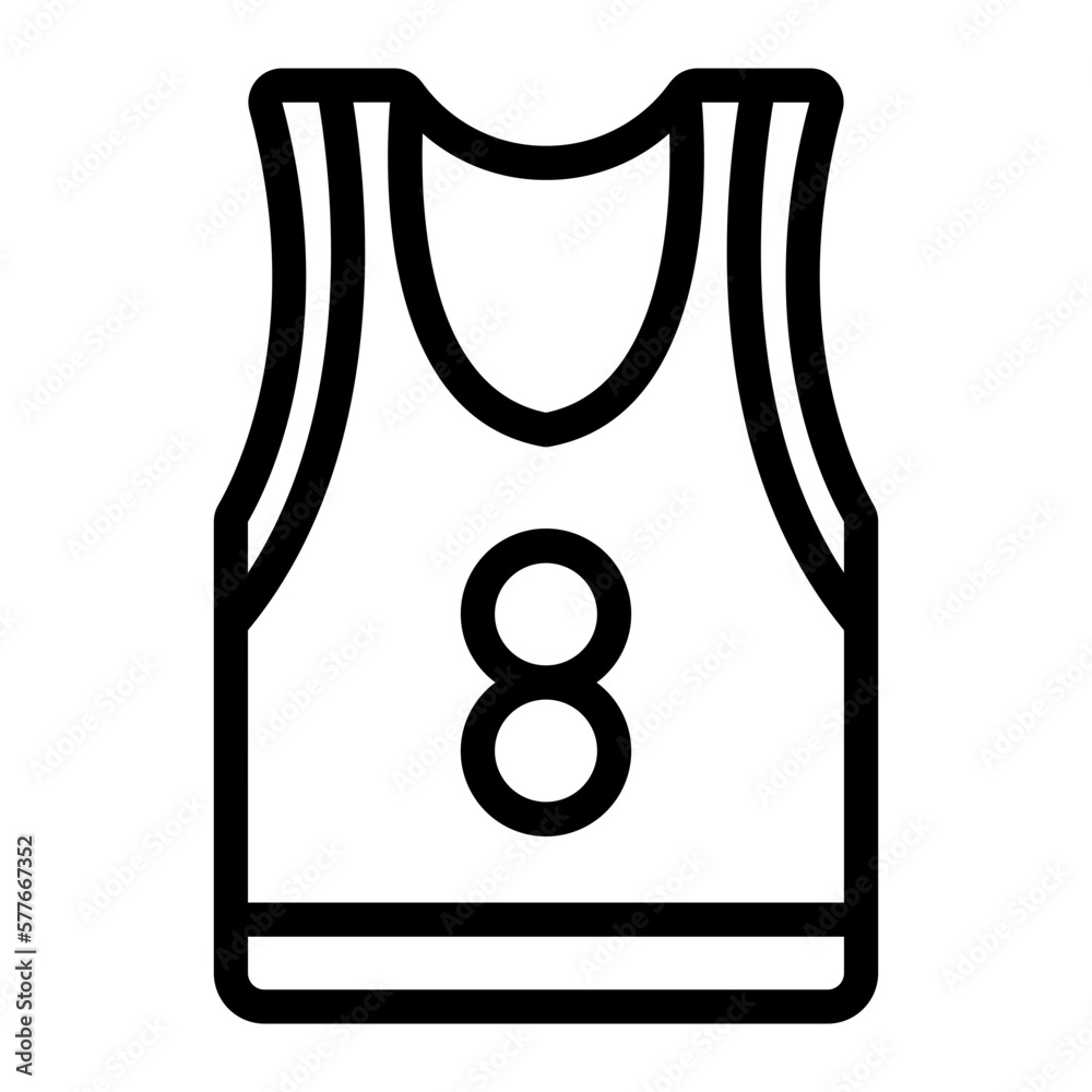basketball jersey line icon basketball jersey line icon