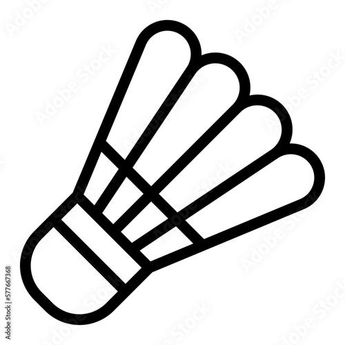 shuttlecock line icon