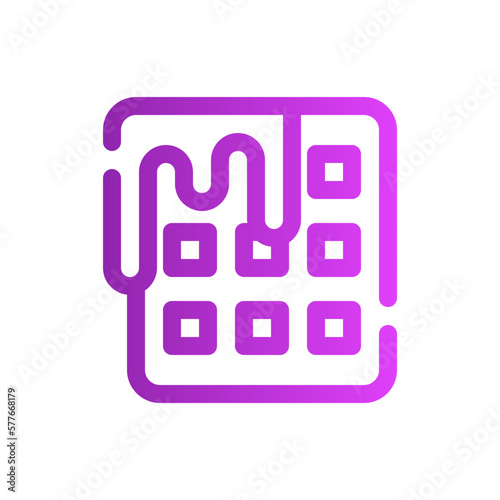 waffle gradient icon