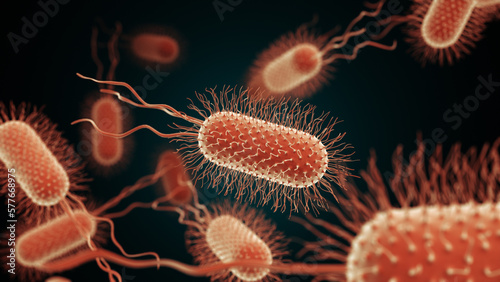 Bacteria or virus under microscope © jitendra jadhav