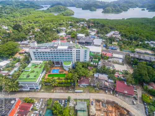 Koror Town in Palau Island. Micronesia, Cityscape in Background.