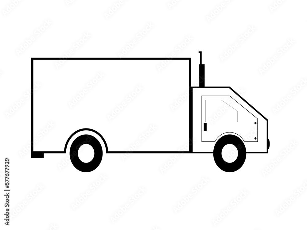 truck vector isolated with background. truck vector isolated with background.