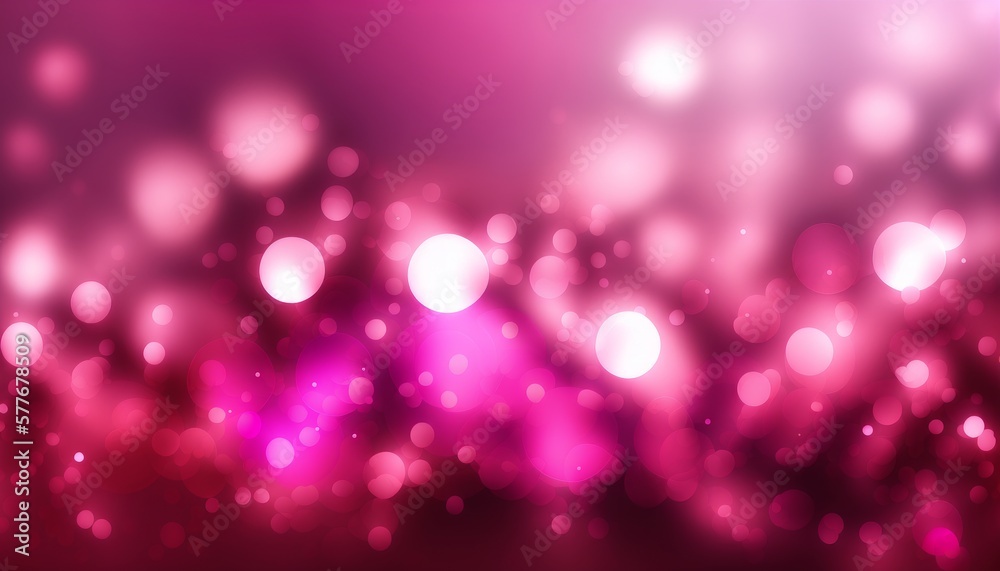 Wallpaper with a glamorous abstract pink bokeh background. Generative AI