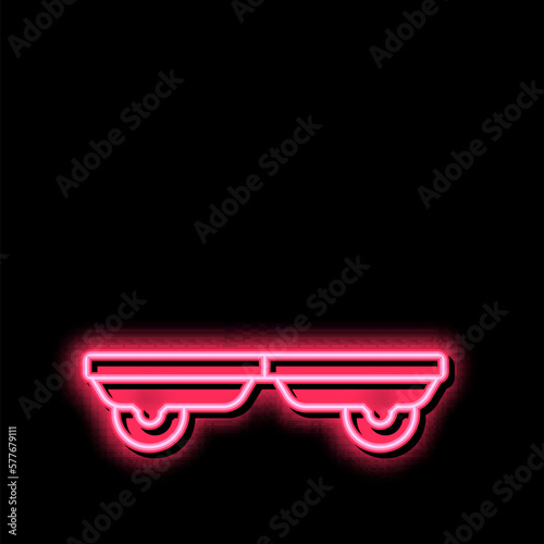waveboard vehicle color icon vector illustration