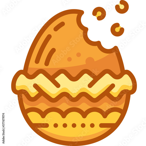 chocolate egg two tone icon