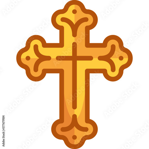 crucifix two tone icon