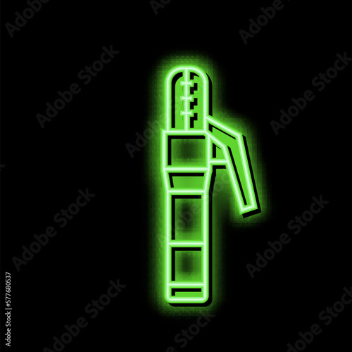 work clamp welding machine neon glow icon illustration