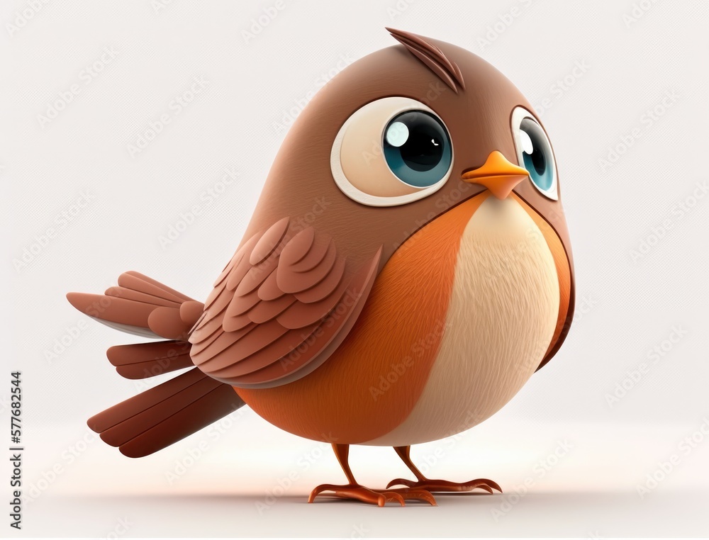 Cute Nightingale Cartoon Character Cute Nightingale Cartoon Character