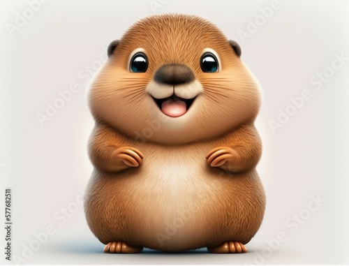 Cute Marmot Cartoon Character © CG Design