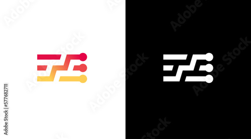 increasing marketing chart logo diagram monogram icon Design template