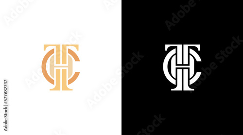 Letter tch logo elegant fashion boutique vector monogram icon style Design template photo