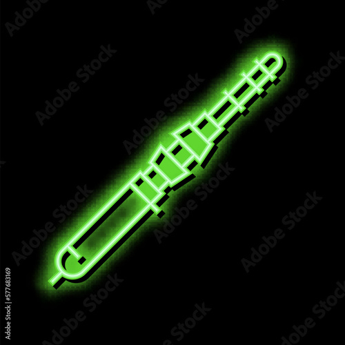 saltwater rods neon glow icon illustration