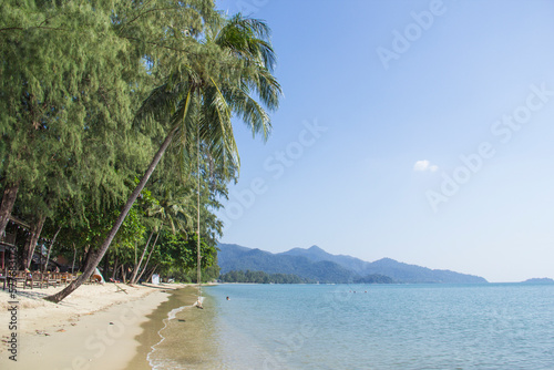 Beautiful view of the beach of Thailand on a sunny day