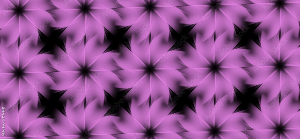 Modern pink flower repeated pattern on black background Modern pink flower repeated pattern on black background