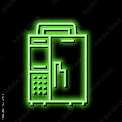 infusion pump neon glow icon illustration