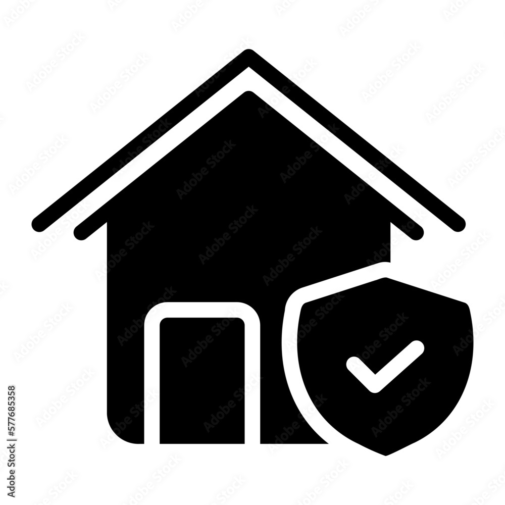 home insurance glyph icon