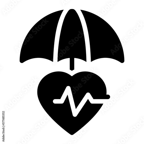 health insurance glyph icon