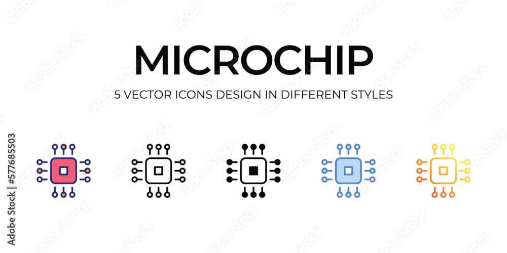 microchip Icon Design in Five style with Editable Stroke. Line, Solid, Flat Line, Duo Tone Color, and Color Gradient Line. Suitable for Web Page, Mobile App, UI, UX and GUI design. microchip Icon Design in Five style with Editable Stroke. Line, Solid, Flat Line, Duo Tone Color, and Color Gradient Line. Suitable for Web Page, Mobile App, UI, UX and GUI design.