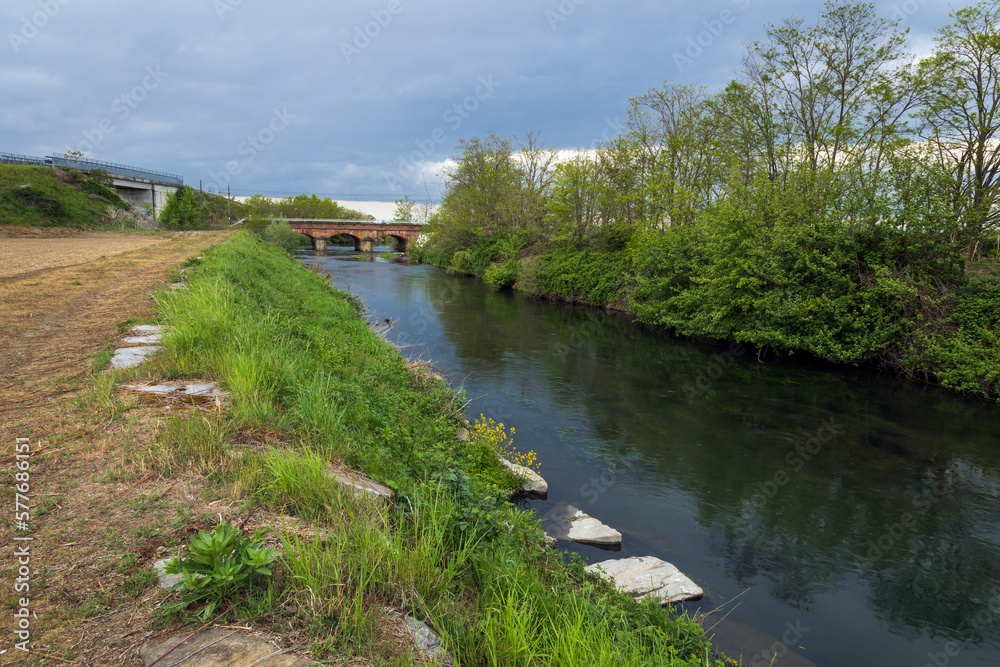 Il Torrente Terdoppio a Novara in Piemonte Il Torrente Terdoppio a Novara in Piemonte