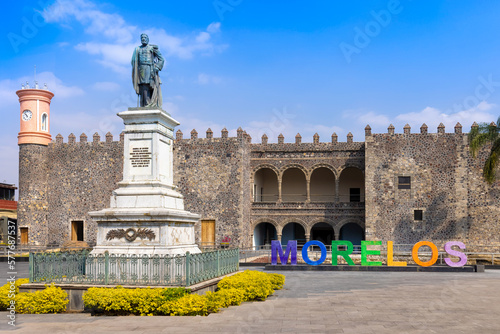 Central plaza in historic centre and colorful colonial architecture of Cuernavaca in Mexico Morelos. photo