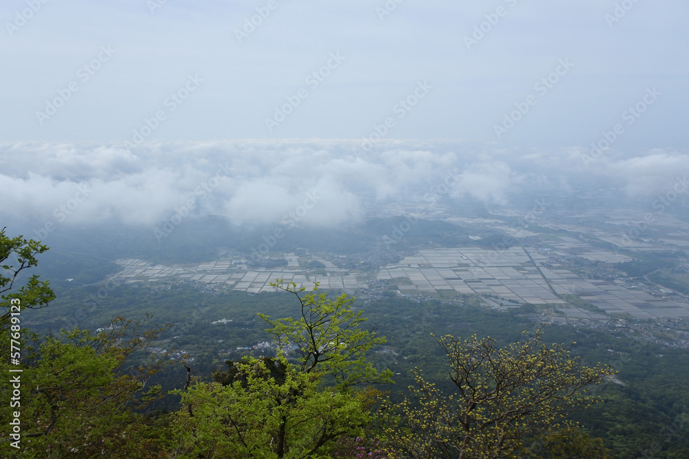 Obraz premium Climbing Mt. Tsukuba, Ibaraki, Japan