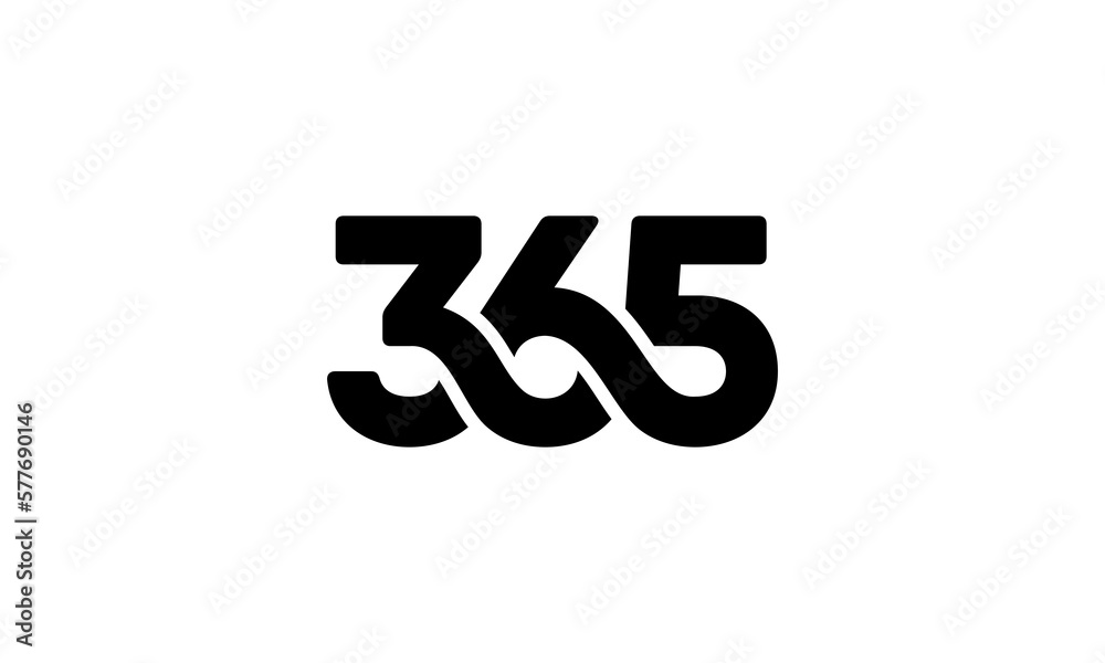 365 logo design - obrazy, fototapety, plakaty 