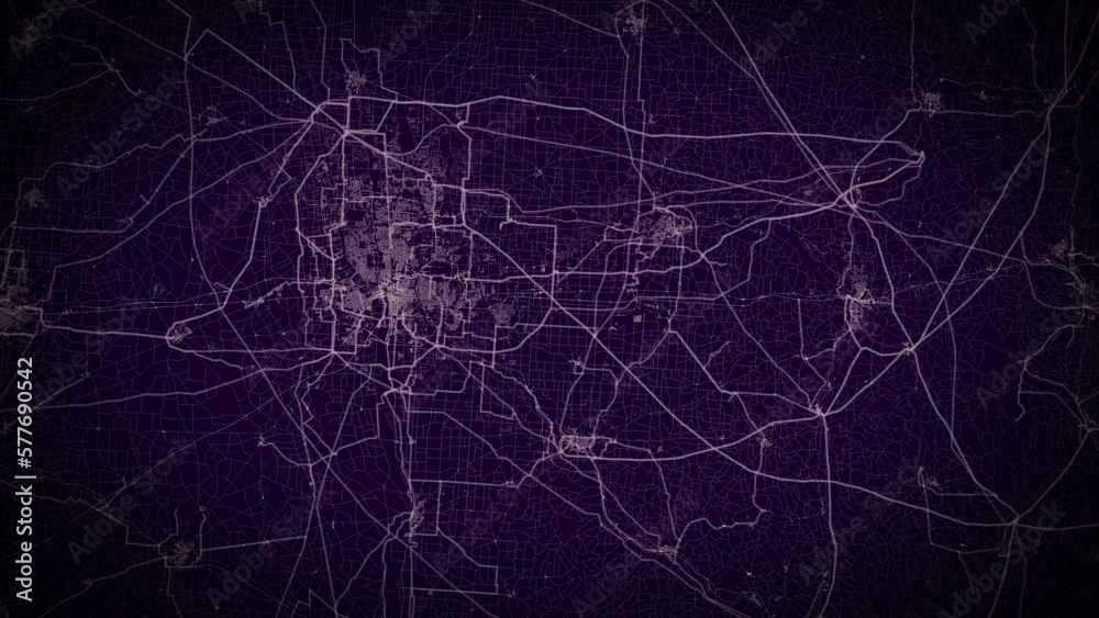 City planning concept map that illustrates major and minor roads, in various cities from United States City planning concept map that illustrates major and minor roads, in various cities from United States