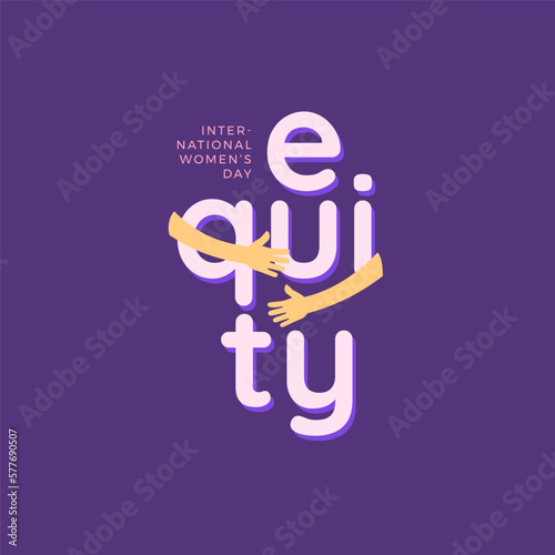 Design for international women's day with embrace equity theme