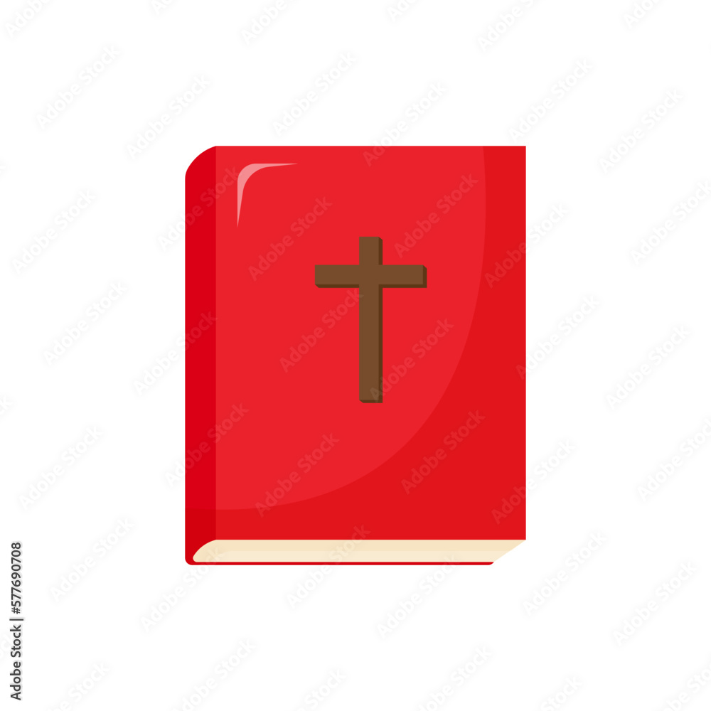 Christian greeting card or banner of the Holy Week before Easter. Bible on white background. Vector illustration Christian greeting card or banner of the Holy Week before Easter. Bible on white background. Vector illustration