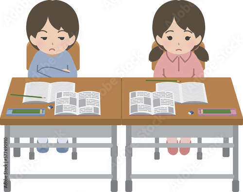 隣の席の子を嫌う男児　私服