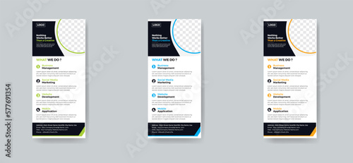 Modern creative corporate business dl flyer or rack card layout concept background flyer brochure cover template for grow up your business to the next level