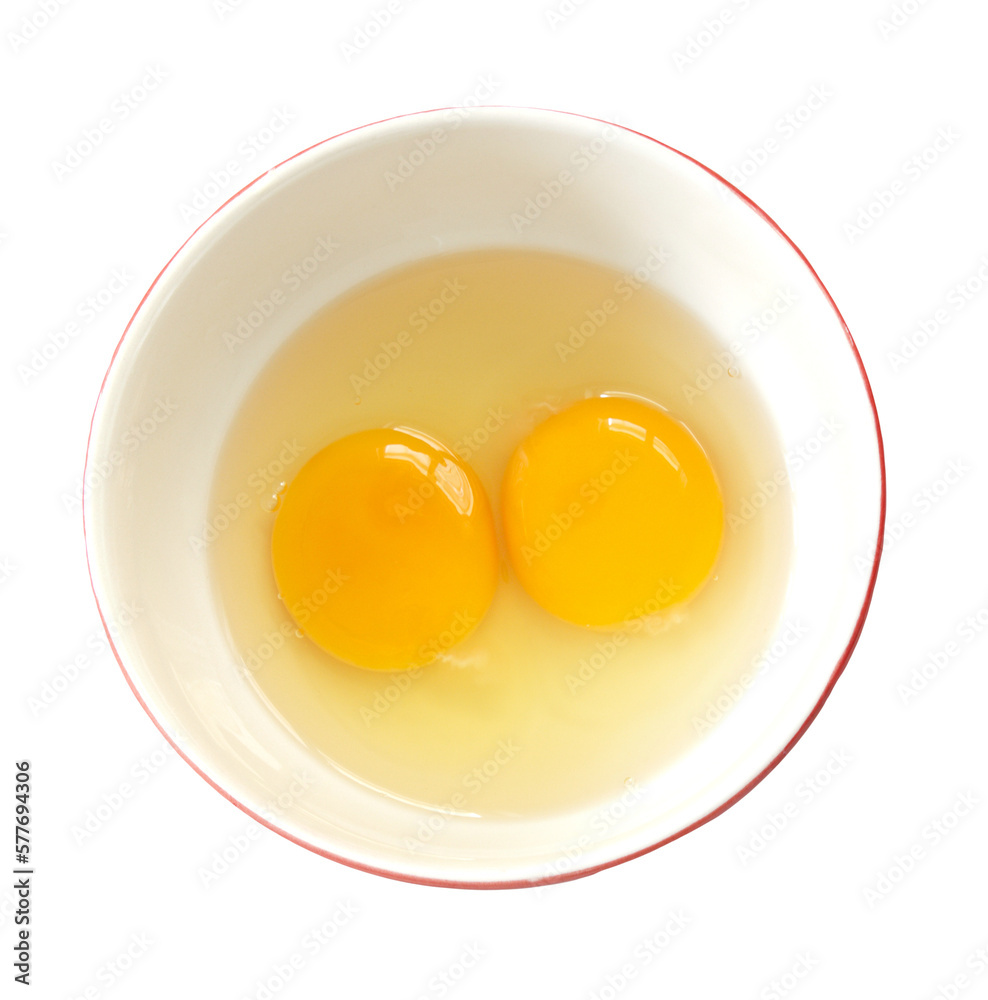 Raw egg yolks in a bowl. Uncooked egg yolk png. Top view. Raw egg yolks in a bowl. Uncooked egg yolk png. Top view.
