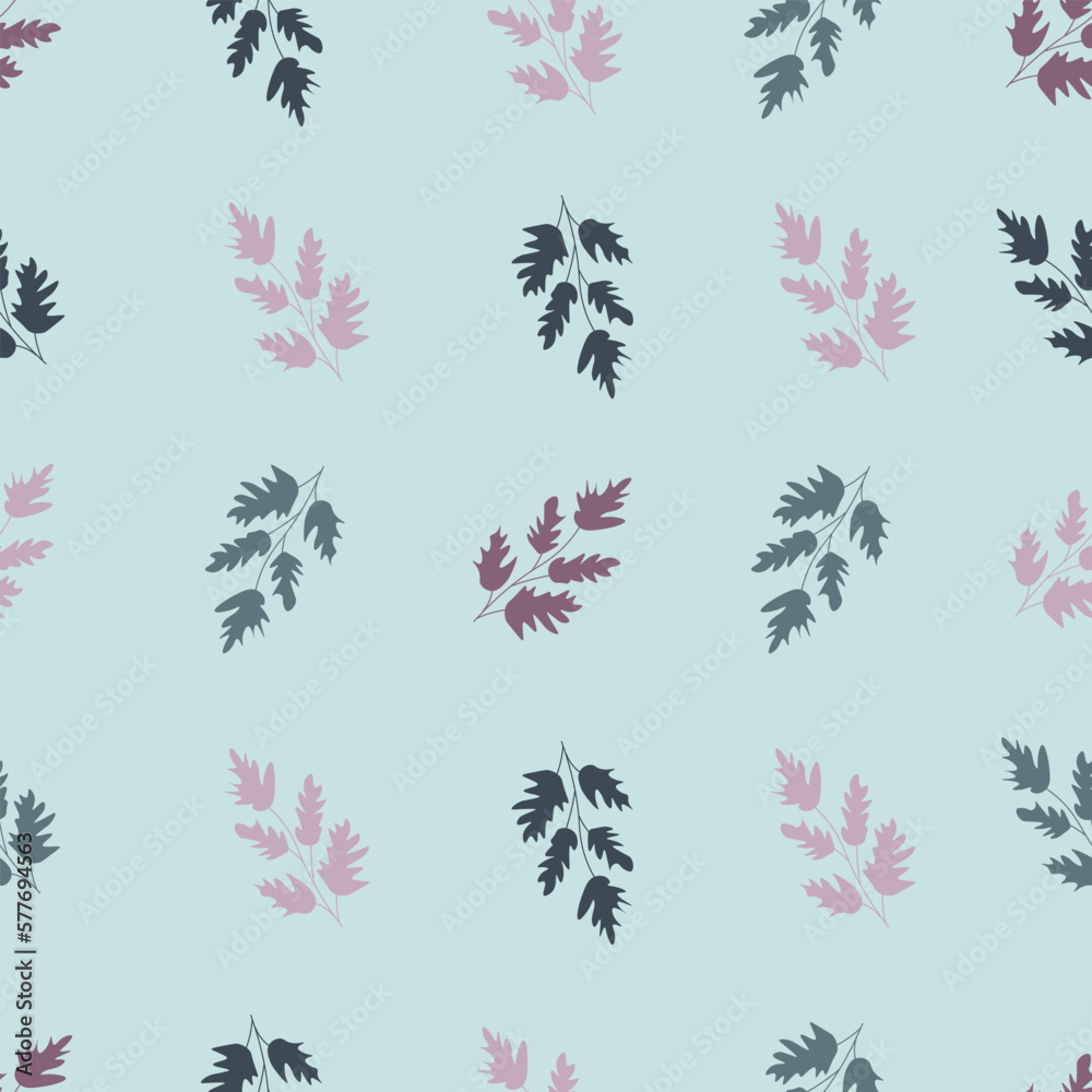 spring pattern with plants 