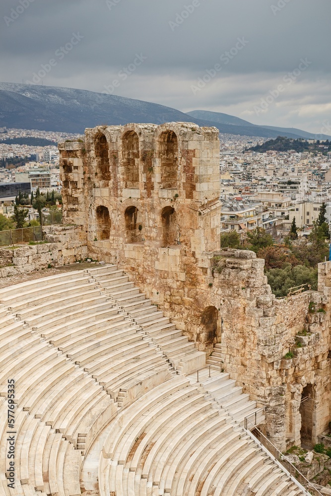 Odeon of Herodes Atticus Theatre (amphitheater) in Athens 