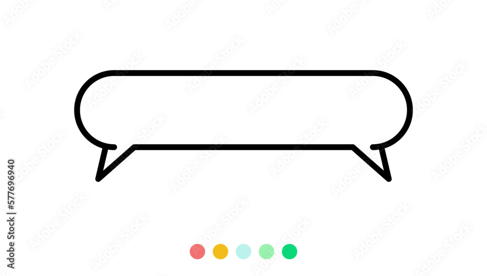 Speech bubbles linear vector element, Text balloon, Vector icon. Speech bubbles linear vector element, Text balloon, Vector icon.