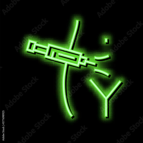 ovarian stimulation neon glow icon illustration