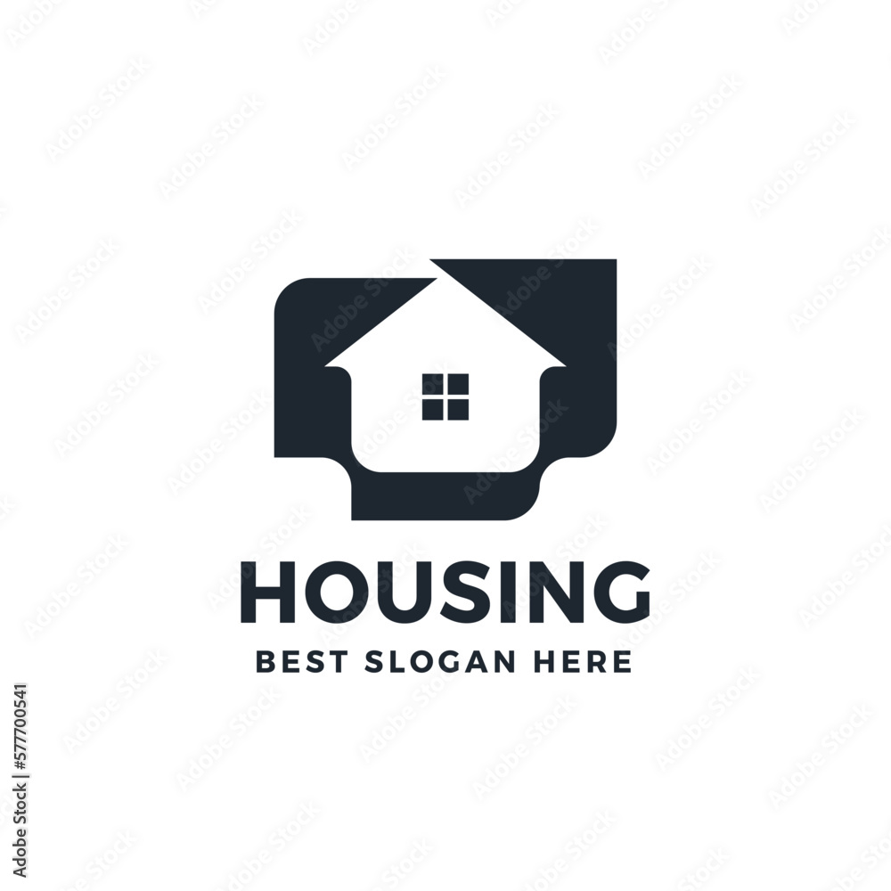 House Logo Vector Icon Illustration House Logo Vector Icon Illustration