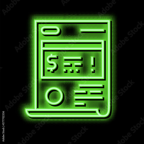 penalty law dictionary neon glow icon illustration