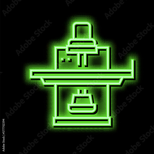 fluoroscope radiology neon glow icon illustration