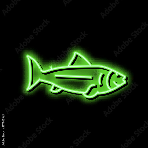 fish ocean neon glow icon illustration