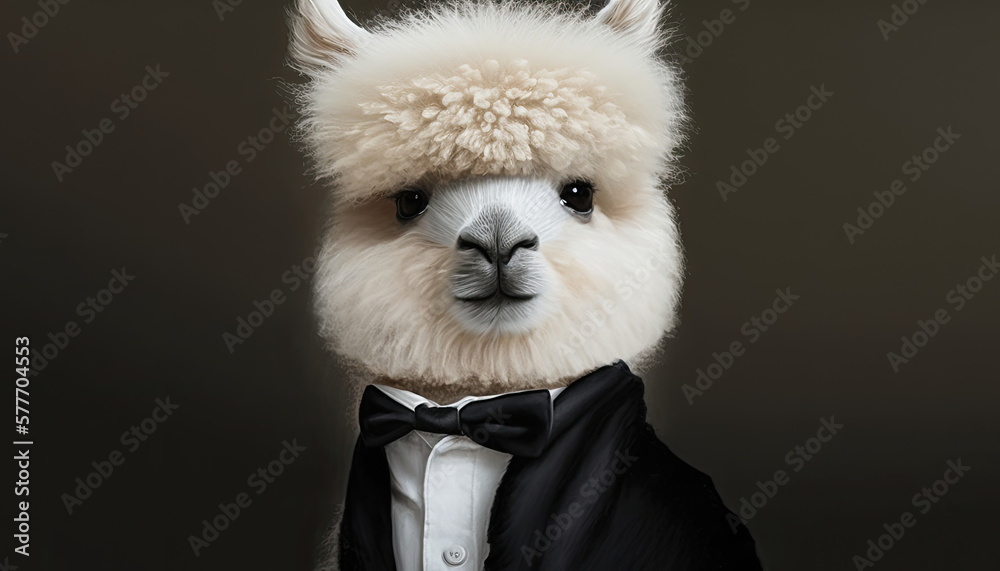 alpaca wears a suit alpaca wears a suit